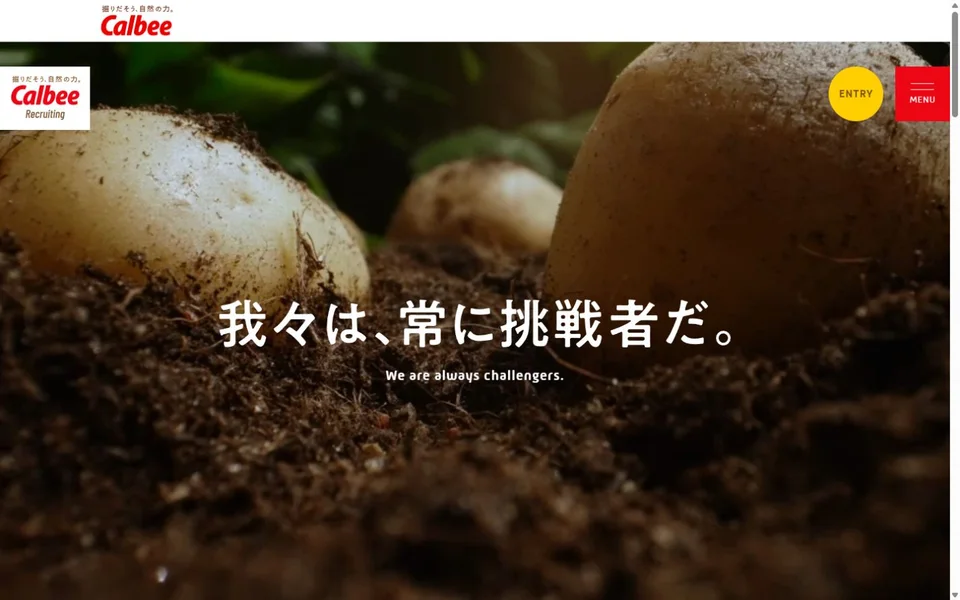 カルビー 採用サイトのプレビュー