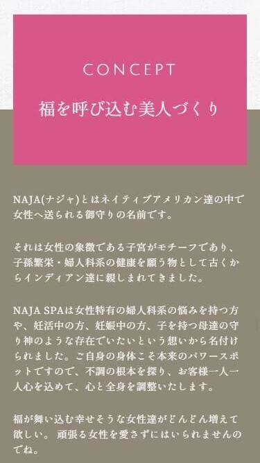 NAJA SPAのスマートフォン画面 6