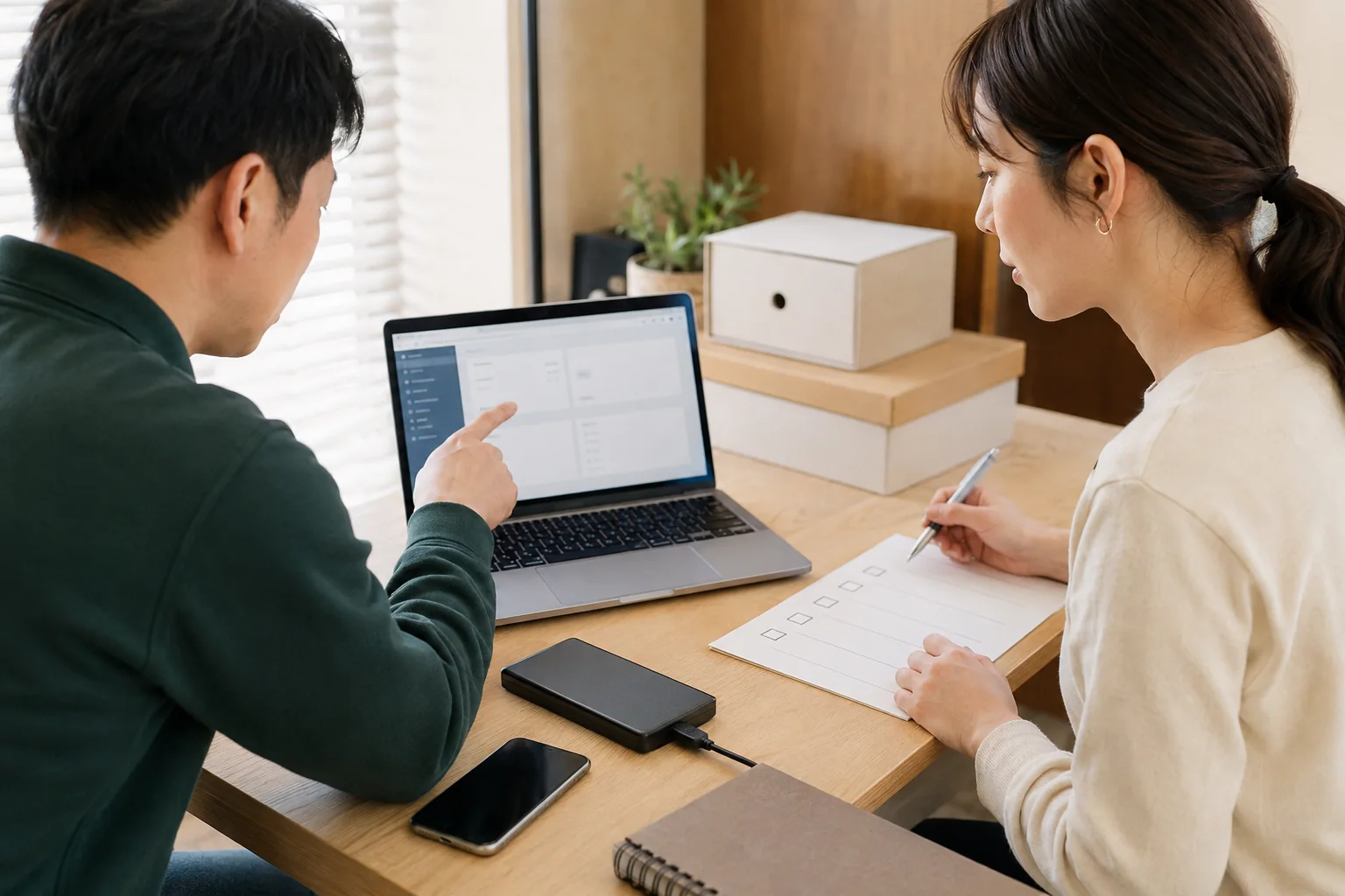 ホームページの管理権限とバックアップを確認する担当者