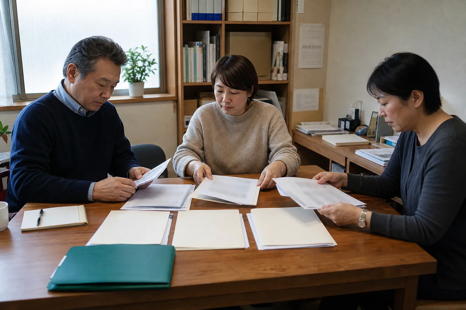 日本の中小企業で新サービスの料金や対応範囲などを公開区分ごとに整理する様子