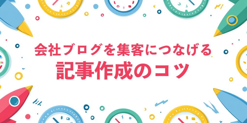会社ブログを集客につなげる記事作成のコツ