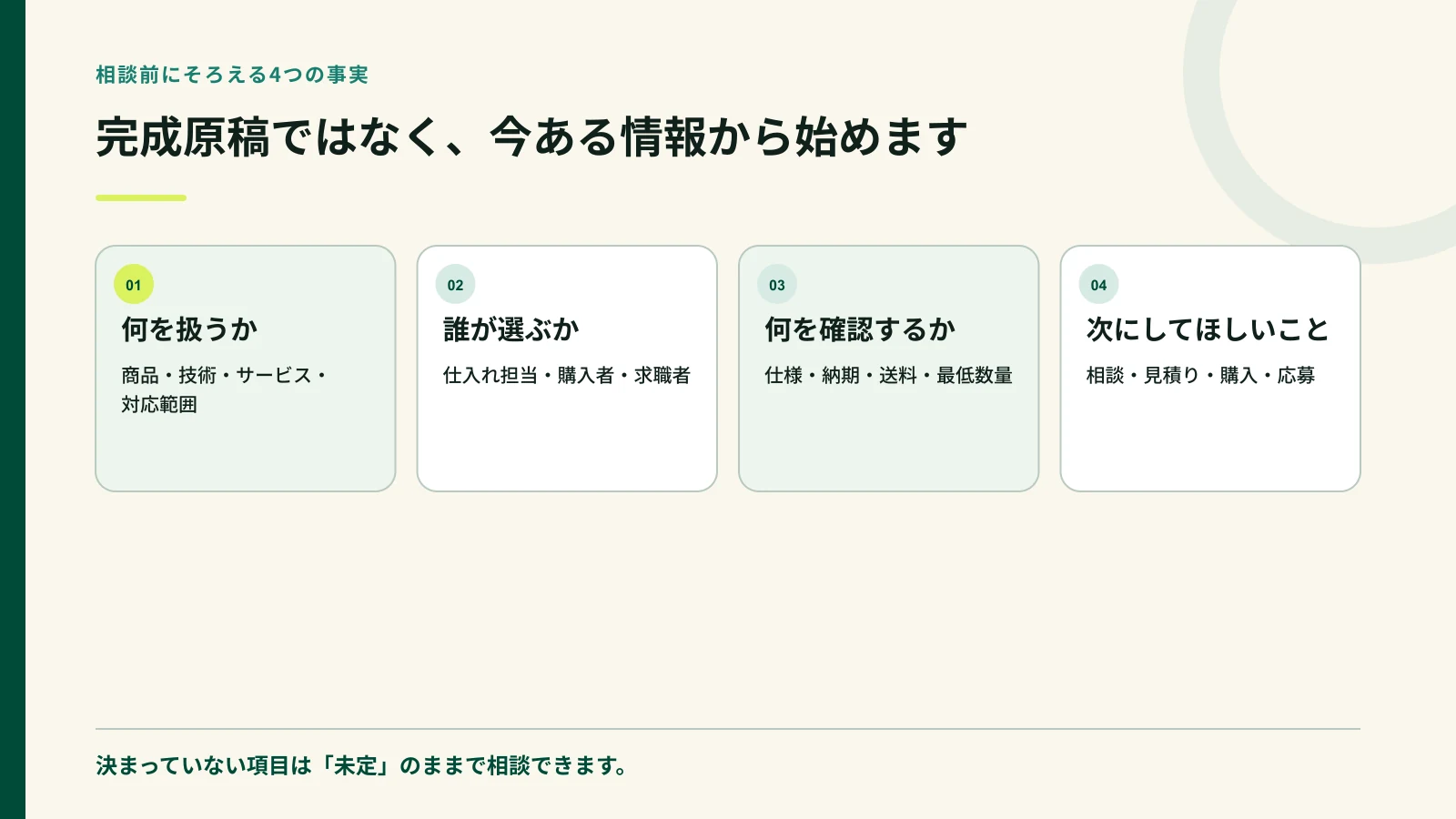 初めてのホームページ制作前にそろえる四つの事実