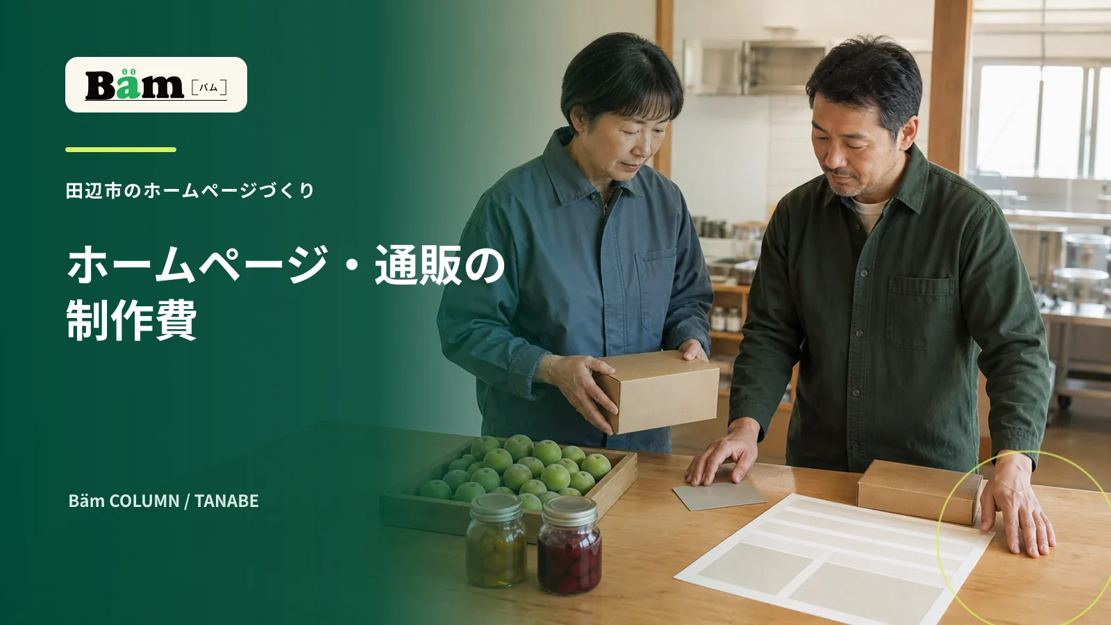 田辺市の会社がホームページと通販サイトの制作費を確認する場面