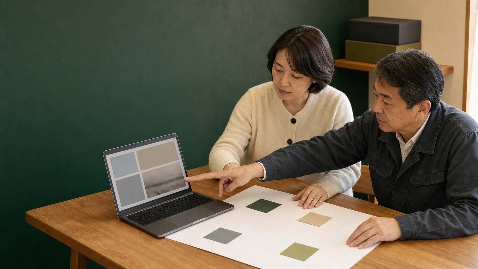 会社の予定からホームページの見直し時期を考える様子